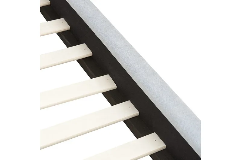 Seng med lamelramme Vaucluse - Lyseblå/polyester, 180x200 cm - Møbler - Senge - Sengeramme & sengestel