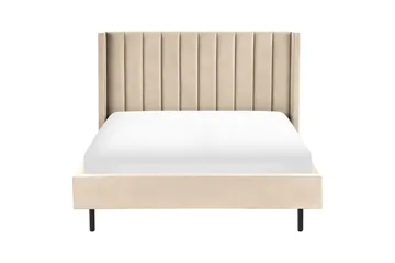 Seng med lamelramme Villette - Beige, sort, 140x200 cm - Møbler - Senge - Sengeramme & sengestel
