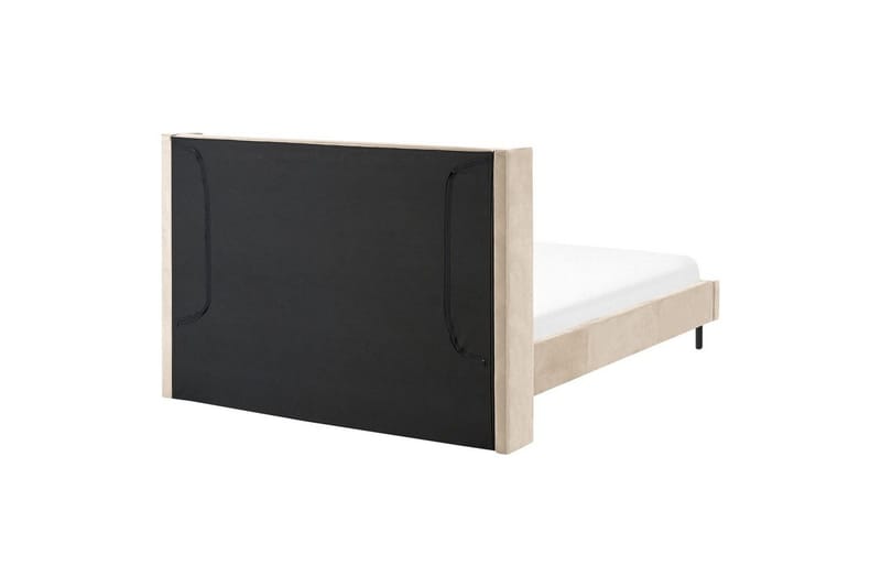 Seng med lamelramme Villette - Beige, sort, 140x200 cm - Møbler - Senge - Sengeramme & sengestel