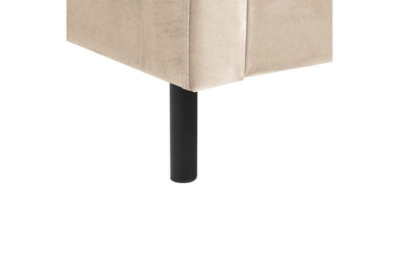 Seng med lamelramme Villette - Beige, sort, 140x200 cm - Møbler - Senge - Sengeramme & sengestel