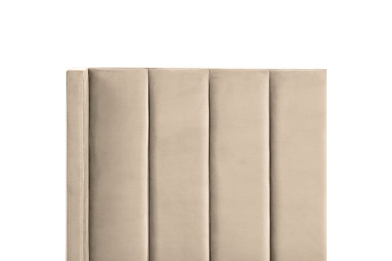 Seng med lamelramme Villette - Beige, sort, 140x200 cm - Møbler - Senge - Sengeramme & sengestel