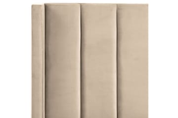 Seng med lamelramme Villette - Beige, sort, 160x200 cm - Møbler - Senge - Sengeramme & sengestel