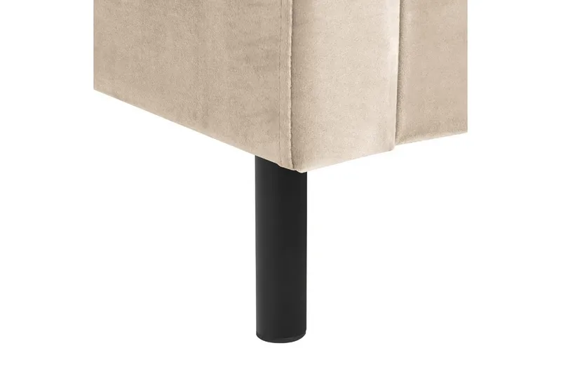 Seng med lamelramme Villette - Beige, sort, 160x200 cm - Møbler - Senge - Sengeramme & sengestel