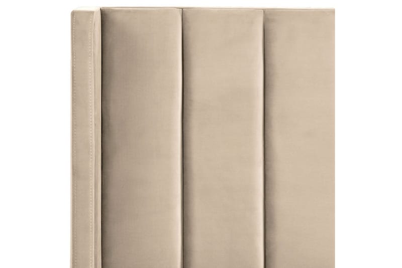 Seng med lamelramme Villette - Beige, sort, 160x200 cm - Møbler - Senge - Sengeramme & sengestel