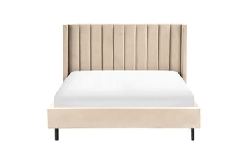 Seng med lamelramme Villette - Beige, sort, 160x200 cm - Møbler - Senge - Sengeramme & sengestel