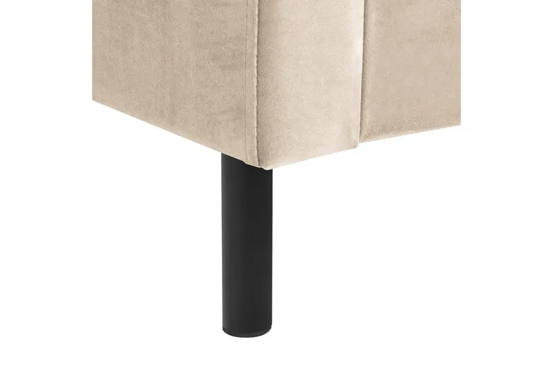Seng med lamelramme Villette - Beige, sort, 180x200 cm - Møbler - Senge - Sengeramme & sengestel