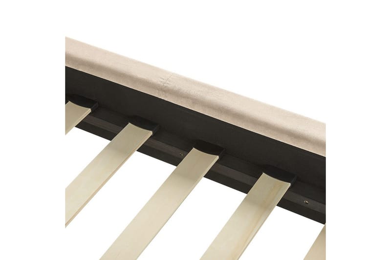 Seng med lamelramme Villette - Beige, sort, 180x200 cm - Møbler - Senge - Sengeramme & sengestel