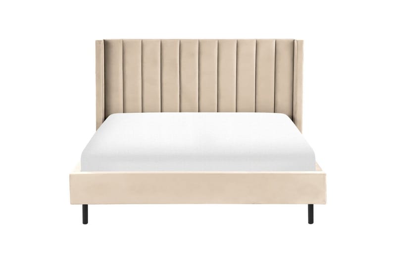 Seng med lamelramme Villette - Beige, sort, 180x200 cm - Møbler - Senge - Sengeramme & sengestel