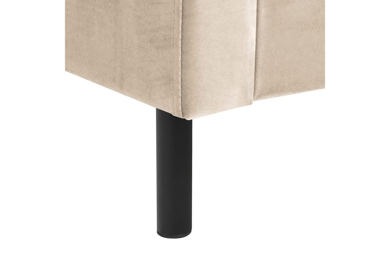 Seng med lamelramme Villette - Beige, sort, 180x200 cm - Møbler - Senge - Sengeramme & sengestel