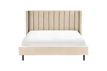 Seng med lamelramme Villette - Beige, sort, 180x200 cm - Møbler - Senge - Sengeramme & sengestel