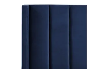 Seng med lamelramme Villette - Blå, Sort, 160x200 cm - Møbler - Senge - Sengeramme & sengestel