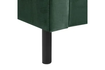 Seng med lamelramme Villette - Grøn, sort, Grøn, Sort, 140x200 cm - Møbler - Senge - Sengeramme & sengestel
