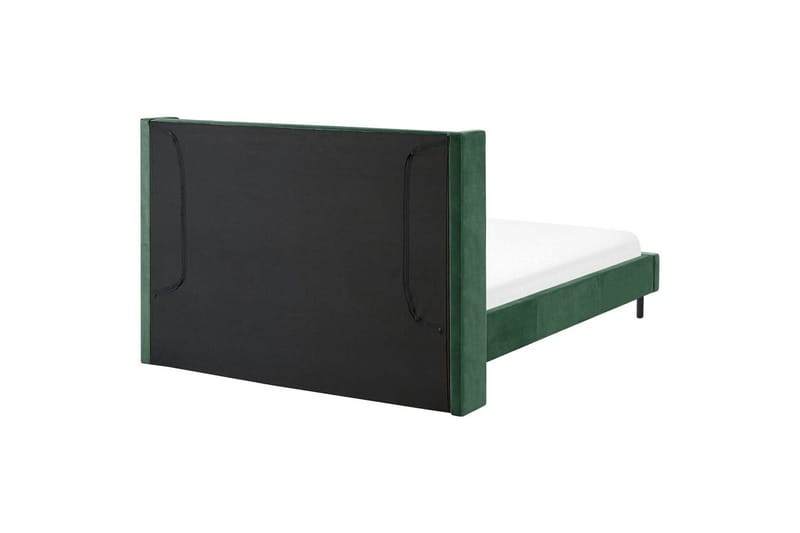 Seng med lamelramme Villette - Grøn, sort, Grøn, Sort, 140x200 cm - Møbler - Senge - Sengeramme & sengestel