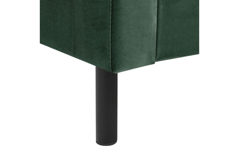 Seng med lamelramme Villette - Grøn, sort, Grøn, Sort, 140x200 cm - Møbler - Senge - Sengeramme & sengestel
