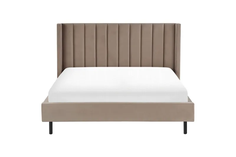 Seng med lamelramme Villette - Taupe, guld, 180x200 cm - Møbler - Senge - Sengeramme & sengestel