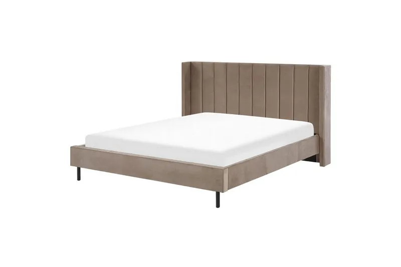 Seng med lamelramme Villette - Taupe, guld, 180x200 cm - Møbler - Senge - Sengeramme & sengestel