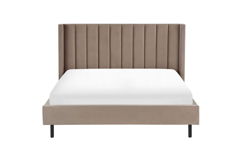 Seng med lamelramme Villette - Taupe, guld, 180x200 cm - Møbler - Senge - Sengeramme & sengestel