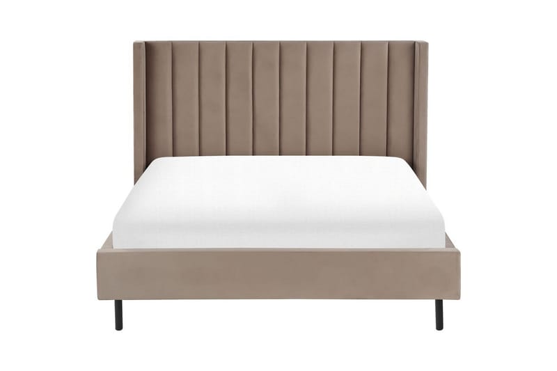 Seng med lamelramme Villette - Taupe, sort, 140x200 cm - Møbler - Senge - Sengeramme & sengestel
