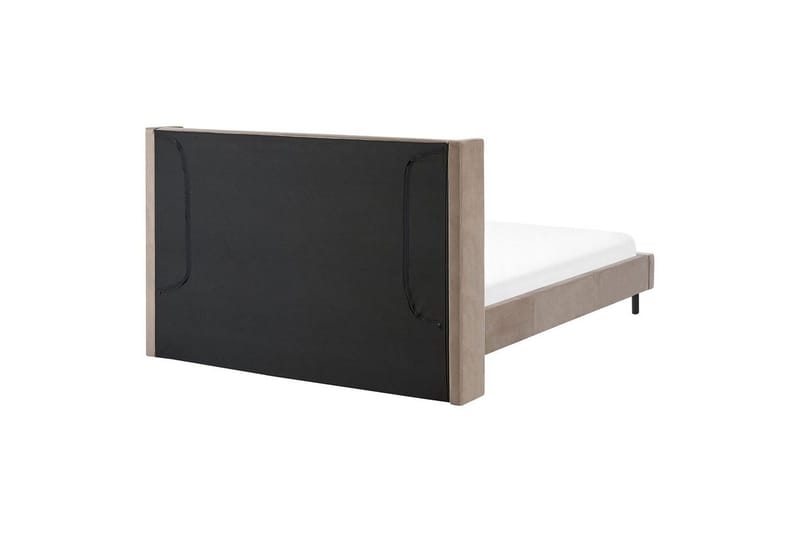 Seng med lamelramme Villette - Taupe, sort, 160x200 cm - Møbler - Senge - Sengeramme & sengestel