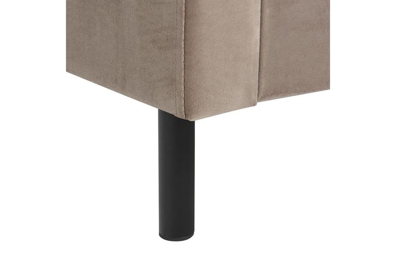 Seng med lamelramme Villette - Taupe, sort, 160x200 cm - Møbler - Senge - Sengeramme & sengestel