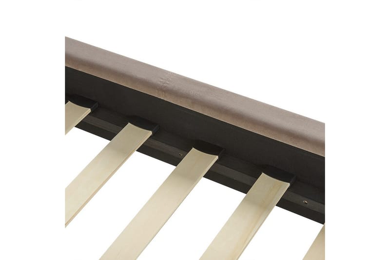 Seng med lamelramme Villette - Taupe, sort, 160x200 cm - Møbler - Senge - Sengeramme & sengestel