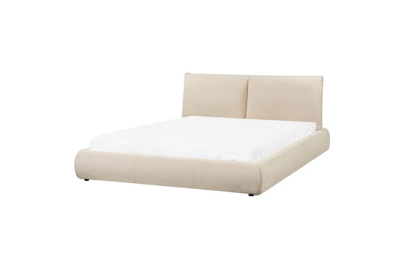 Seng med lamelramme Vinay - Lys beige, 160x200 cm - Møbler - Senge - Sengeramme & sengestel