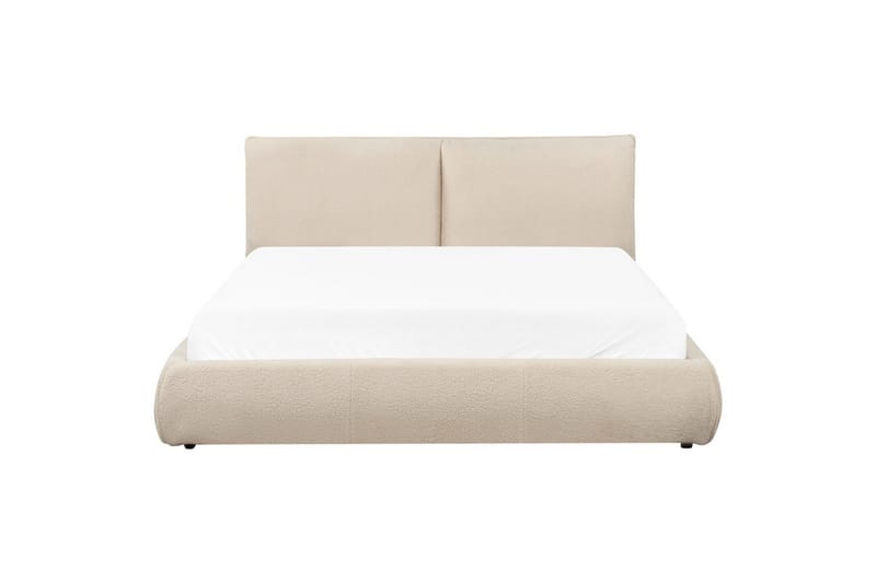 Seng med lamelramme Vinay - Lys beige, 160x200 cm - Møbler - Senge - Sengeramme & sengestel