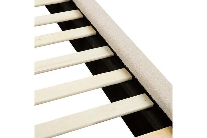 Seng med lamelramme Vinay - Lys beige, 180x200 cm - Møbler - Senge - Sengeramme & sengestel