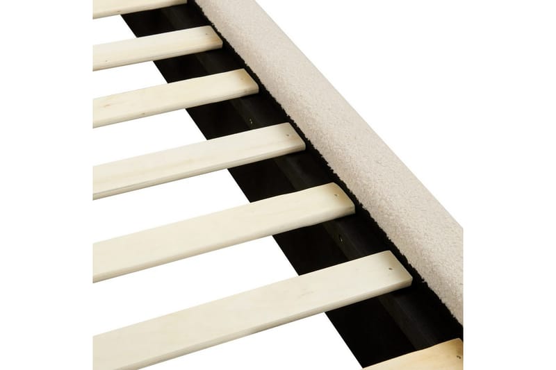 Seng med lamelramme Vinay - Lys beige, 180x200 cm - Møbler - Senge - Sengeramme & sengestel