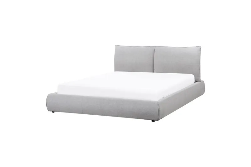 Seng med lamelramme Vinay, Lys grå, 160x200 cm