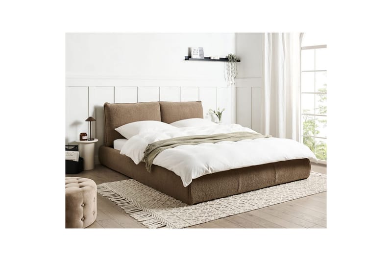 Seng med lamelramme Vinay - Taupe, 160x200 cm - Møbler - Senge - Sengeramme & sengestel