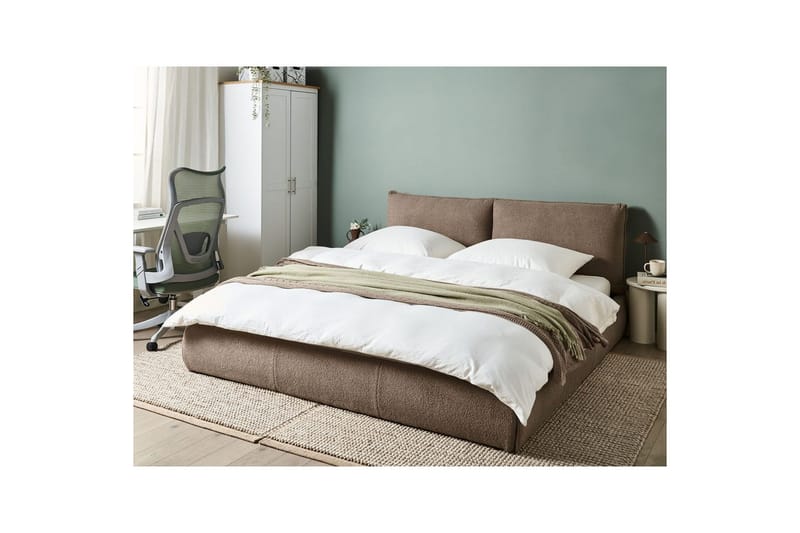 Seng med lamelramme Vinay - Taupe, 180x200 cm - Møbler - Senge - Sengeramme & sengestel