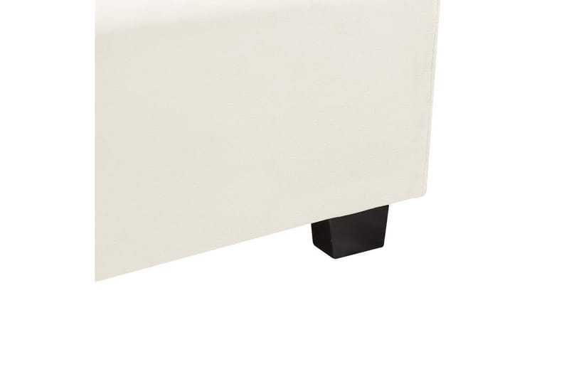 Seng med lamelramme Vincennes - Hvid, Sort, 140x200 cm - Møbler - Senge - Sengeramme & sengestel