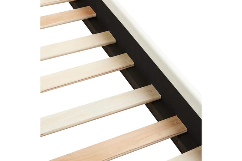 Seng med lamelramme Vincennes - Hvid, Sort, 140x200 cm - Møbler - Senge - Sengeramme & sengestel