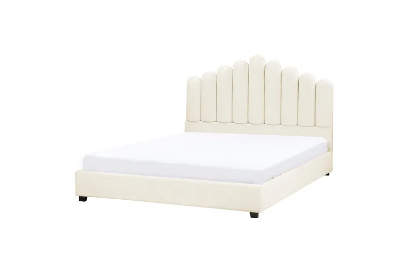 Seng med lamelramme Vincennes - Hvid, Sort, 160x200 cm - Møbler - Senge - Sengeramme & sengestel