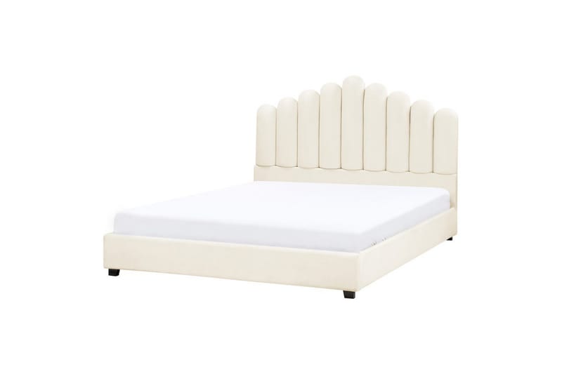 Seng med lamelramme Vincennes - Hvid, Sort, 160x200 cm - Møbler - Senge - Sengeramme & sengestel