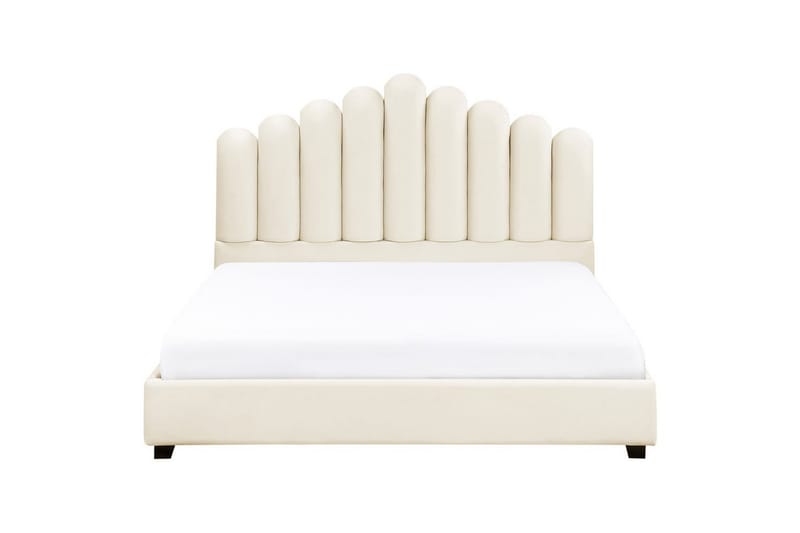 Seng med lamelramme Vincennes - Hvid, Sort, 160x200 cm - Møbler - Senge - Sengeramme & sengestel