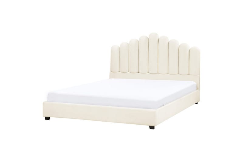 Seng med lamelramme Vincennes - Hvid, Sort, 180x200 cm - Møbler - Senge - Sengeramme & sengestel