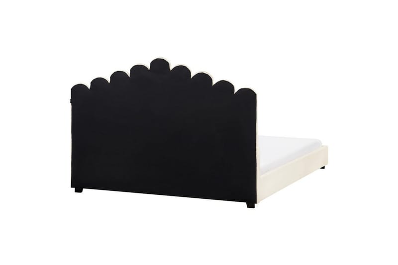 Seng med lamelramme Vincennes - Hvid, Sort, 180x200 cm - Møbler - Senge - Sengeramme & sengestel