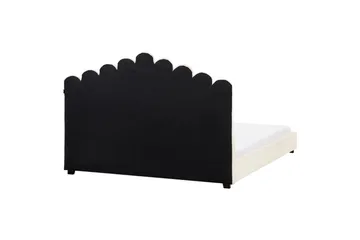Seng med lamelramme Vincennes - Hvid, Sort, 180x200 cm - Møbler - Senge - Sengeramme & sengestel