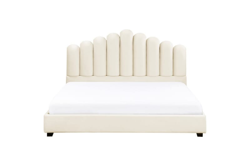 Seng med lamelramme Vincennes - Hvid, Sort, 180x200 cm - Møbler - Senge - Sengeramme & sengestel