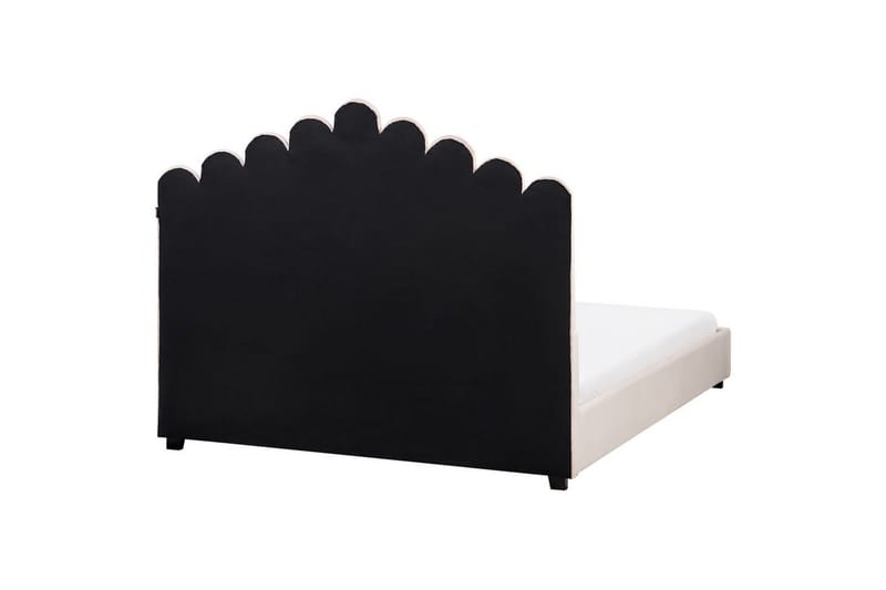 Seng med lamelramme Vincennes - Rosa, Sort, 140x200 cm - Møbler - Senge - Sengeramme & sengestel