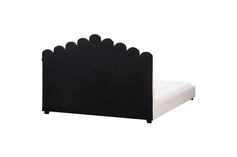 Seng med lamelramme Vincennes - Rosa, Sort, 180x200 cm - Møbler - Senge - Sengeramme & sengestel