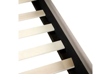 Seng med lamelramme Vincennes - Taupe, sort, 140x200 cm - Møbler - Senge - Sengeramme & sengestel