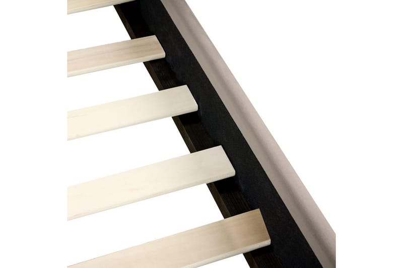 Seng med lamelramme Vincennes - Taupe, sort, 140x200 cm - Møbler - Senge - Sengeramme & sengestel