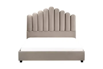 Seng med lamelramme Vincennes - Taupe, sort, 140x200 cm - Møbler - Senge - Sengeramme & sengestel