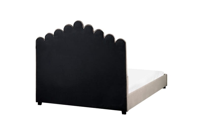 Seng med lamelramme Vincennes - Taupe, sort, 140x200 cm - Møbler - Senge - Sengeramme & sengestel