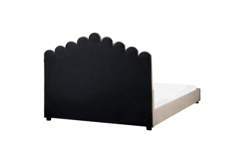 Seng med lamelramme Vincennes - Taupe, sort, 160x200 cm - Møbler - Senge - Sengeramme & sengestel
