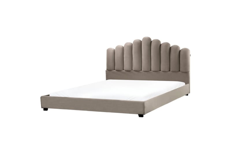 Seng med lamelramme Vincennes - Taupe, sort, 180x200 cm - Møbler - Senge - Sengeramme & sengestel