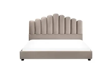 Seng med lamelramme Vincennes - Taupe, sort, 180x200 cm - Møbler - Senge - Sengeramme & sengestel